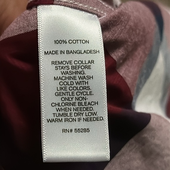 Express Men’s Red/White Slim Fit Plaid Button Down Shirt Size L - Picture 5 of 5